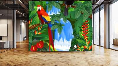 beauiful tropical background Wall mural