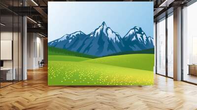 Mountain background Wall mural