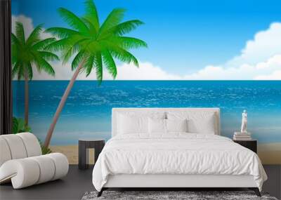 tropical beach Wall mural