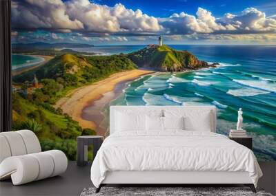 Oil Painting of Byron Bay, Australia Wall mural