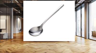 a silver spoon on a white background Wall mural