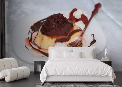 Two color homemade Pudding Wall mural