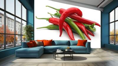 Red Pepper and green pepper Wall mural