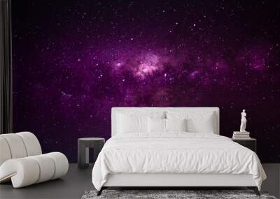 Astrophotography of visible Milky Way galaxy. Space, stars, nebula and stardust at a starry night sky Wall mural