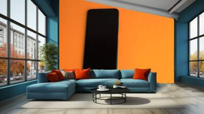 New cell phone over colorful background Wall mural