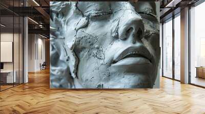 Detailed Marble Sculptures in Artistic Studio Setting Wall mural