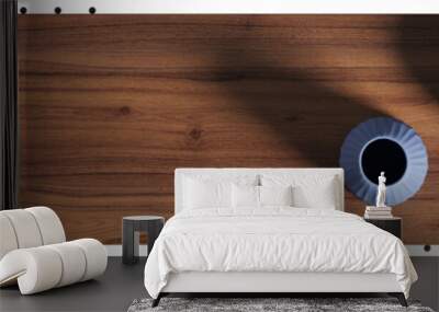 Top view of Wooden Sideboard Wall mural