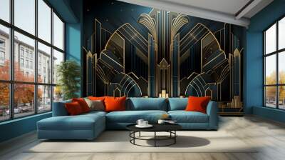 art deco pattern Wall mural