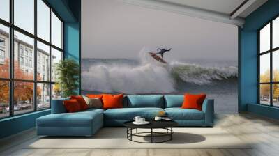 Evening surfing in Huanchaco Wall mural