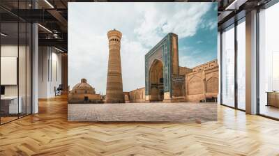 Poi Kalon Mosque and Minaret in Bukhara, Uzbekistan Wall mural