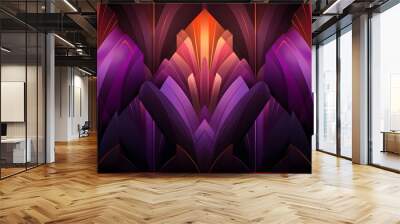 purple art deco background Wall mural