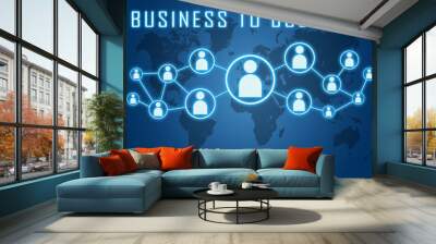 Business to Business Wall mural