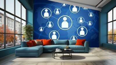 network connections concept Wall mural