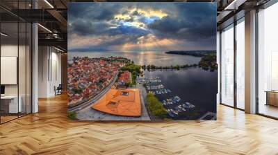 grate everning light over Lindau lake Bodensee Bavaria Germany Wall mural