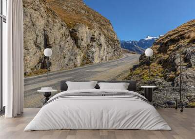 mountain pass road alps col de l'iseran Wall mural