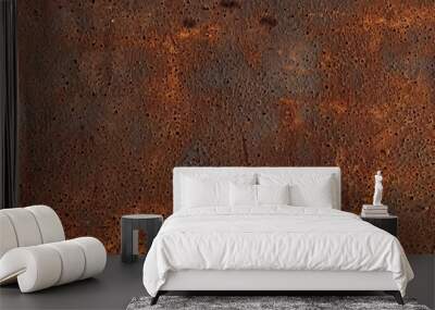 Textured Gradient of Rust on Metal Surface Wall mural