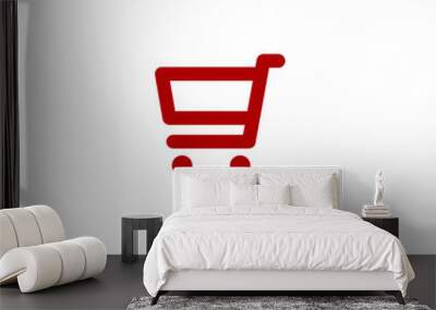 Shop cart icon, buy symbol vector Wall mural