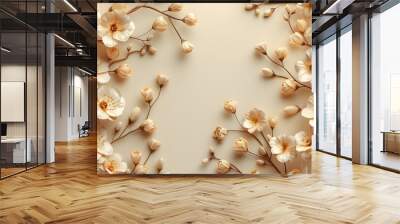 Pattern of beautiful flowers	 Wall mural