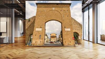 Ancient Roman gate into the old city of Florence, Italy. Porta Romana or Porta San Pier Gattolino Wall mural