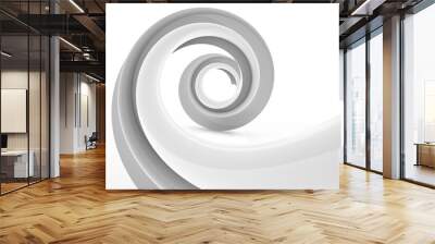 White vortex on white background - 3D illustration
 Wall mural