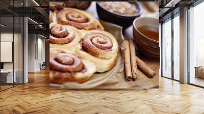 cinnamon rolls Wall mural