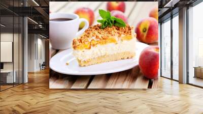 peaches cheesecake Wall mural