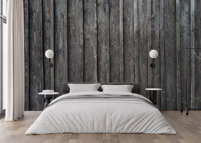 Burnt wood burned lumber wall fence texture pattern dark Wall mural