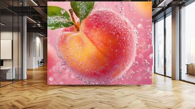 Peach in Sparkling Water Wall mural