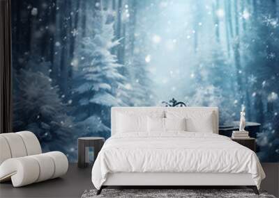 Piano christmas background. Wall mural