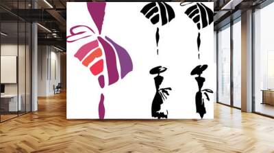 women silhouette Wall mural