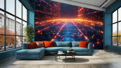 abstract binary code Wall mural