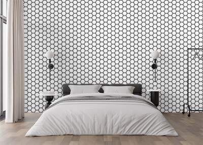 Honeycomb grid texture, hexagon pattern vector Wall mural