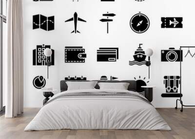 set of tour and travel icon Wall mural