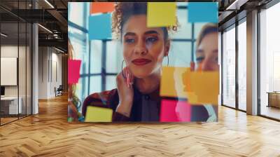 photo of two women shopping Wall mural