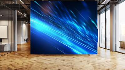 vibrant abstract design with blue lines and stars Wall mural