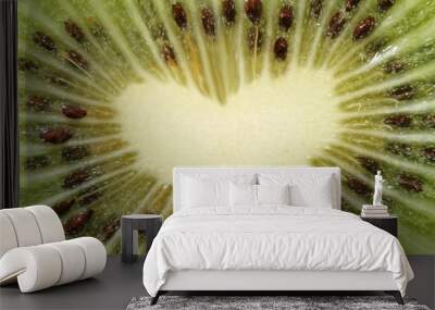 coeur de kiwi Wall mural