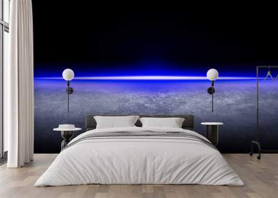 abstract light background, dark abstract environment with blue light Wall mural