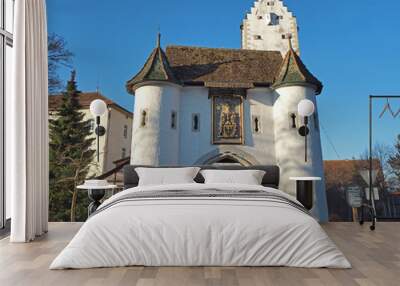 Pfullendorf, Germany. The old gate, part of the ancient medieval fortifications of the city Wall mural