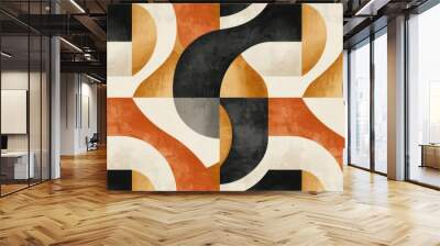 Abstract aesthetic modern background with vintage warm colors. Wall mural