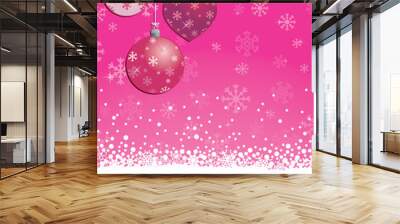 pink christmas background Wall mural