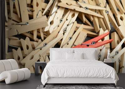 wooden clothes pins Wall mural