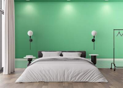 Empty green room interior background for product presentation with light and beautiful copy space.	 Wall mural