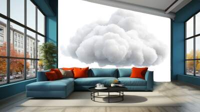 fluffy white cloud isolated on transparent background Wall mural