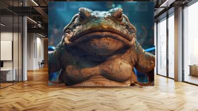 Muscular Toad in Wrestling Ring 3D CGI Concept Art
 Wall mural