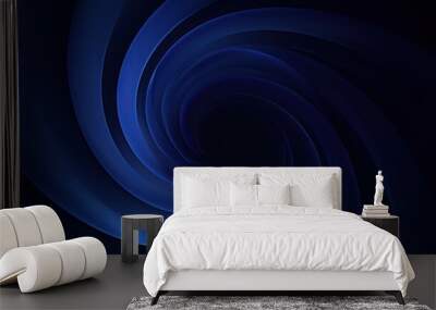 This digital art piece features a smooth, flowing blue swirl design that exudes a tranquil, hypnotic effect Perfect for modern backgrounds Wall mural