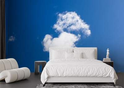 white single cloud in blue sky pattern natural purity background Wall mural