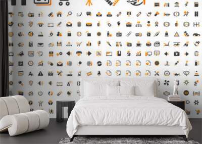 325 Too Icons - Orange Wall mural