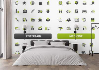 big green grey iconset - 2 Wall mural