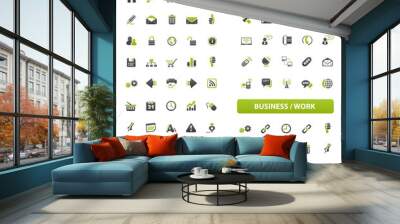 big green grey iconset Wall mural