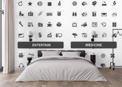 big grey iconset - 2 Wall mural